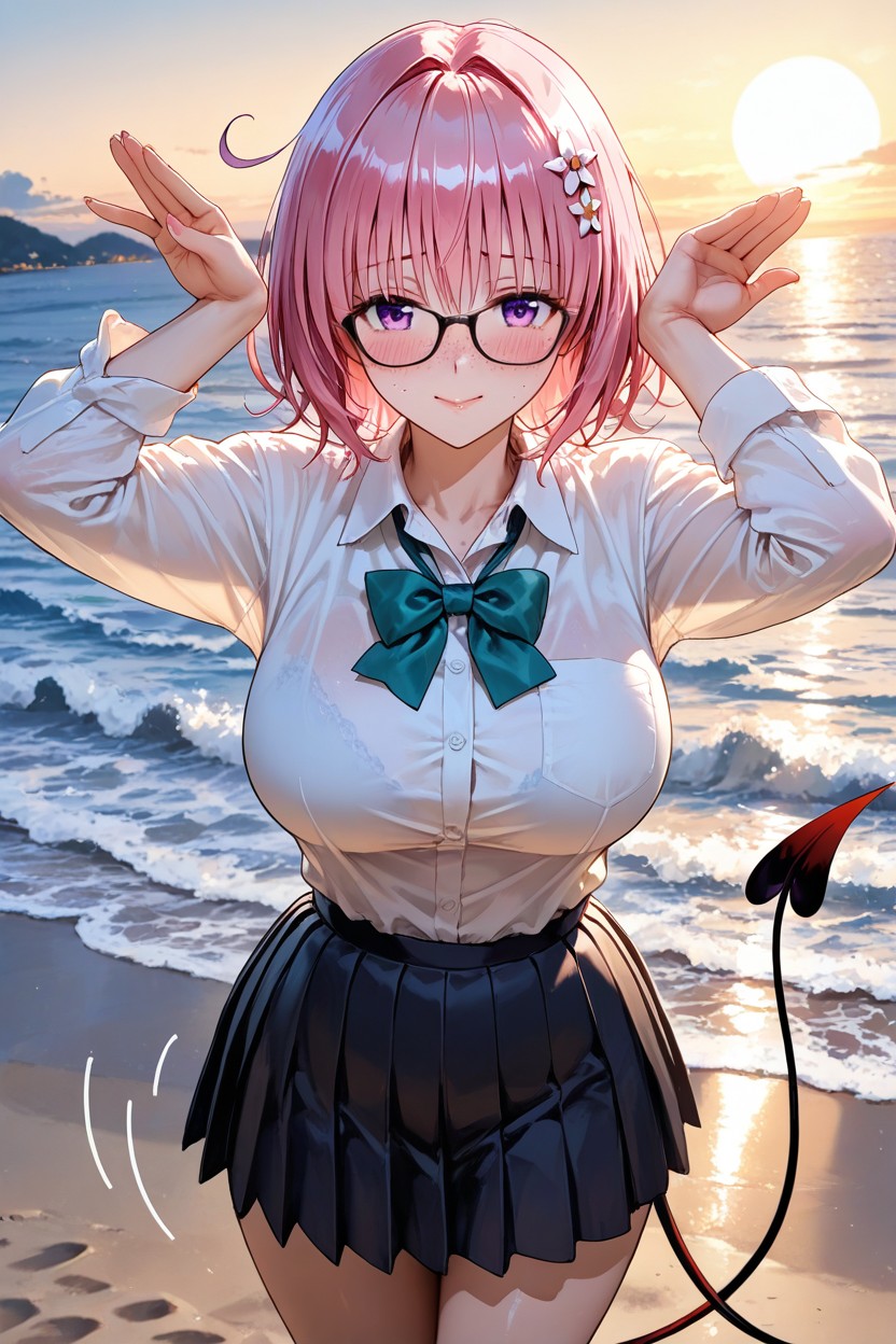 Beautiful Face, Beach, Perfect Face Hentai AI Porn