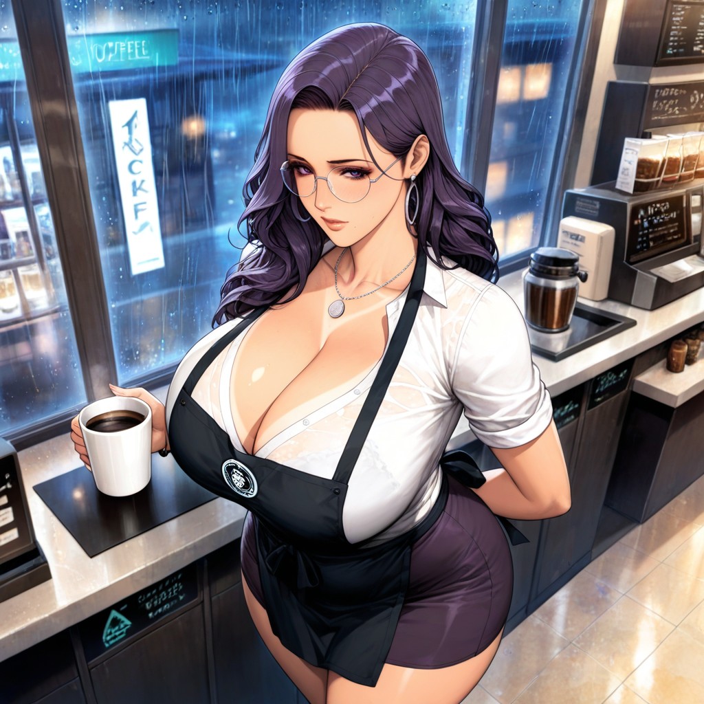Cleavage, Hyper-detailed, Huge Breasts Hentai AI Porn
