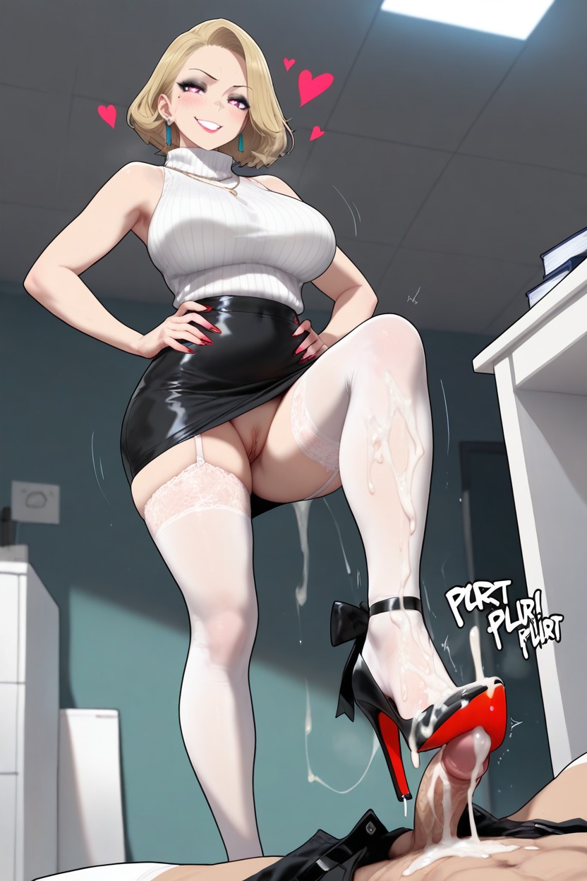 Large Blue Eyes, Sexy Asian Milf, Hourglass Figure Hentai AI Porn