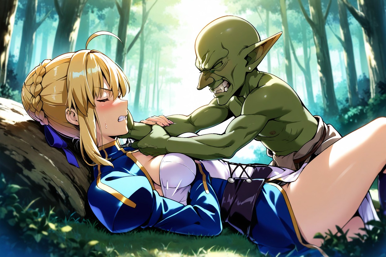Side View, Angry, Male Goblin In Loincloth Hentai AI Porn
