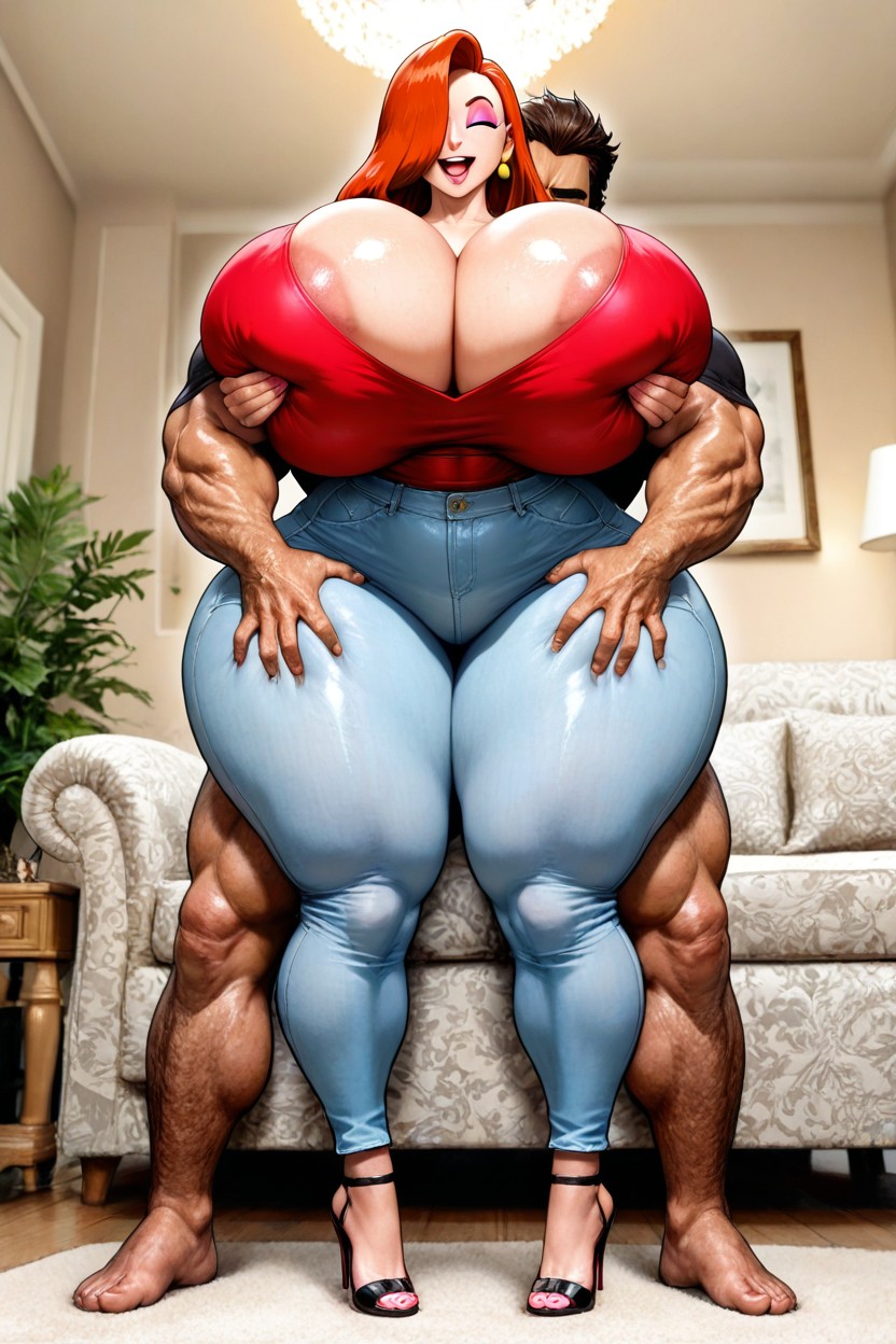 Who Embrace Her From The Front, Veiny Muscle Male, Huge Muscular Male Hentai AI Porn