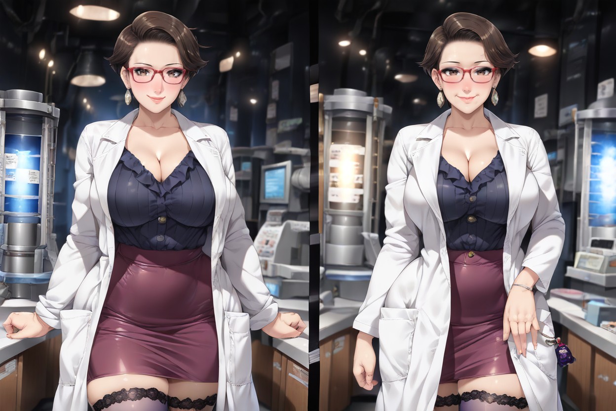 Model Pose, French, Contoured Nose Hentai AI Porn