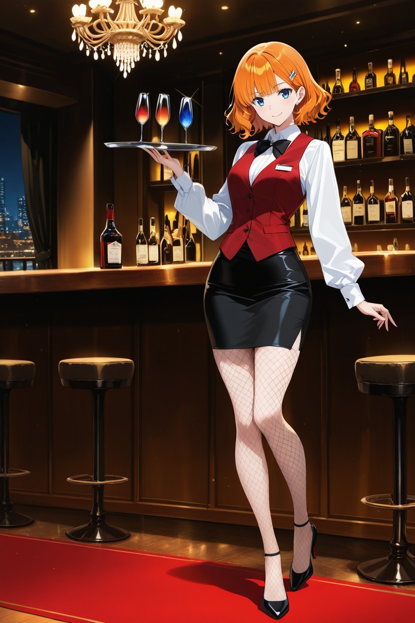 Small Ass, Medium Length Ginger Hair, Full Body Hentai AI Porn