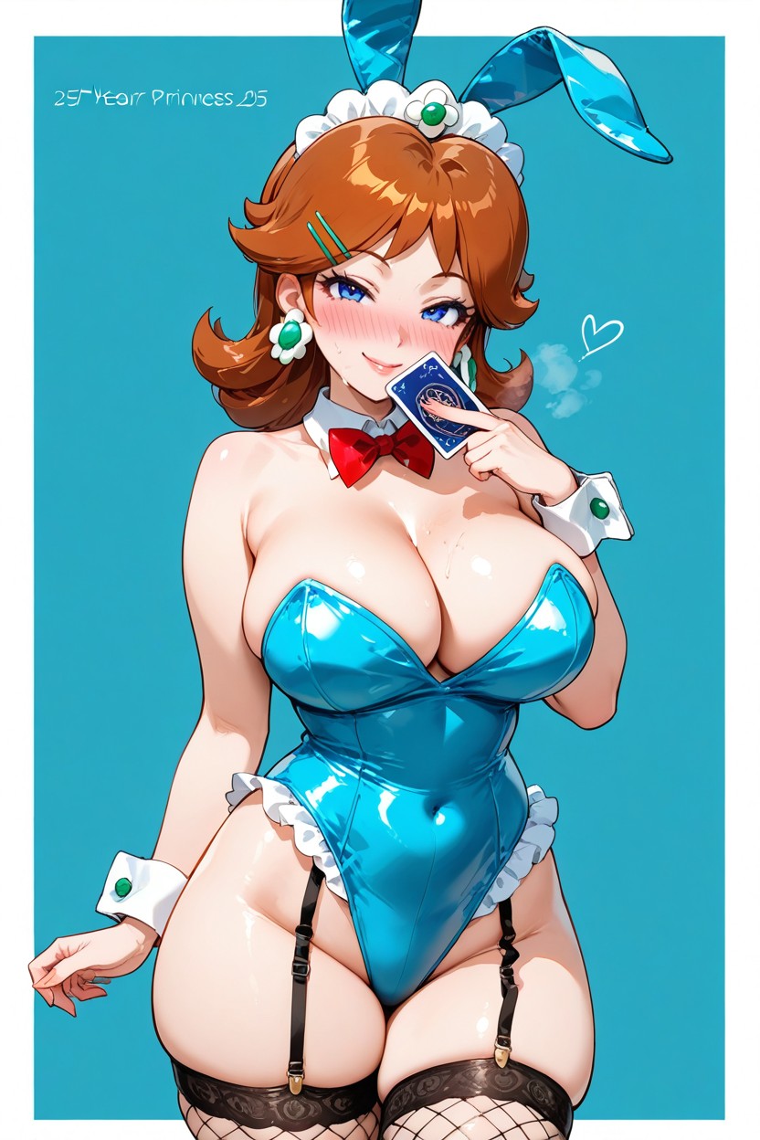 Fake Ears, Blush, Holding Card Hentai AI Porn