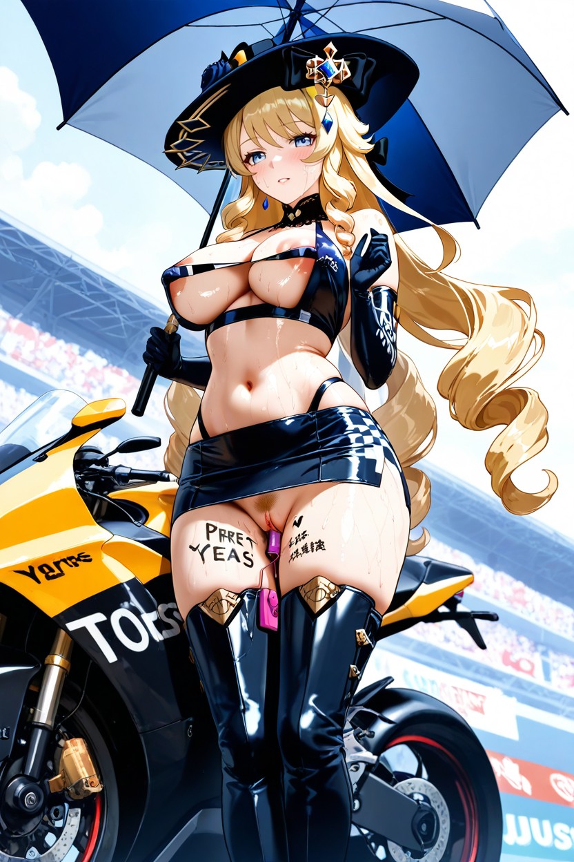 Race Circuit, Hourglass, Jutting Breast Hentai AI Porn
