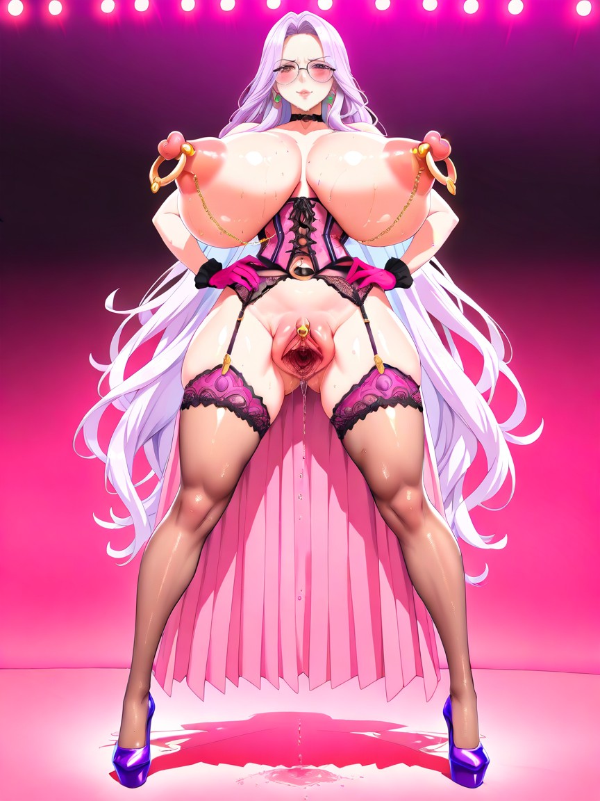 Super Long Legs, Very Wet Pussy, Standing Hentai AI Porn