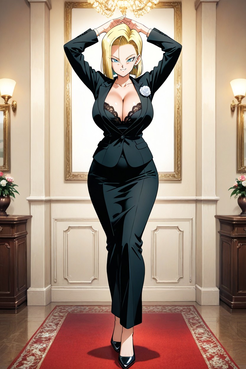 Smug Expression, Refined And Elegant Rather Than Revealing Full Body View, Rounded Breast Hentai AI Porn