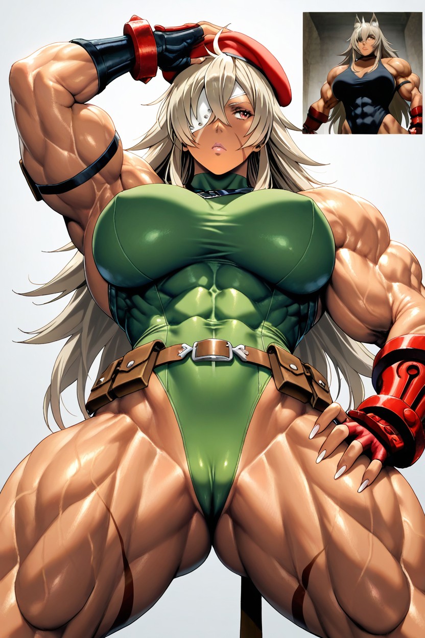 Muscular, Bare Legs, Very Muscular Female Hentai AI Porn