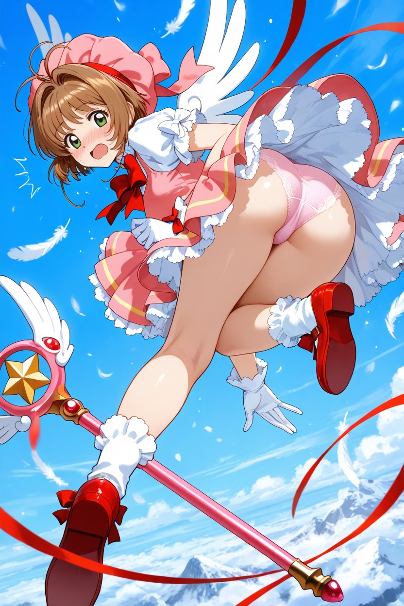 Under Average Height, Flying, Ruffles Hentai AI Porn