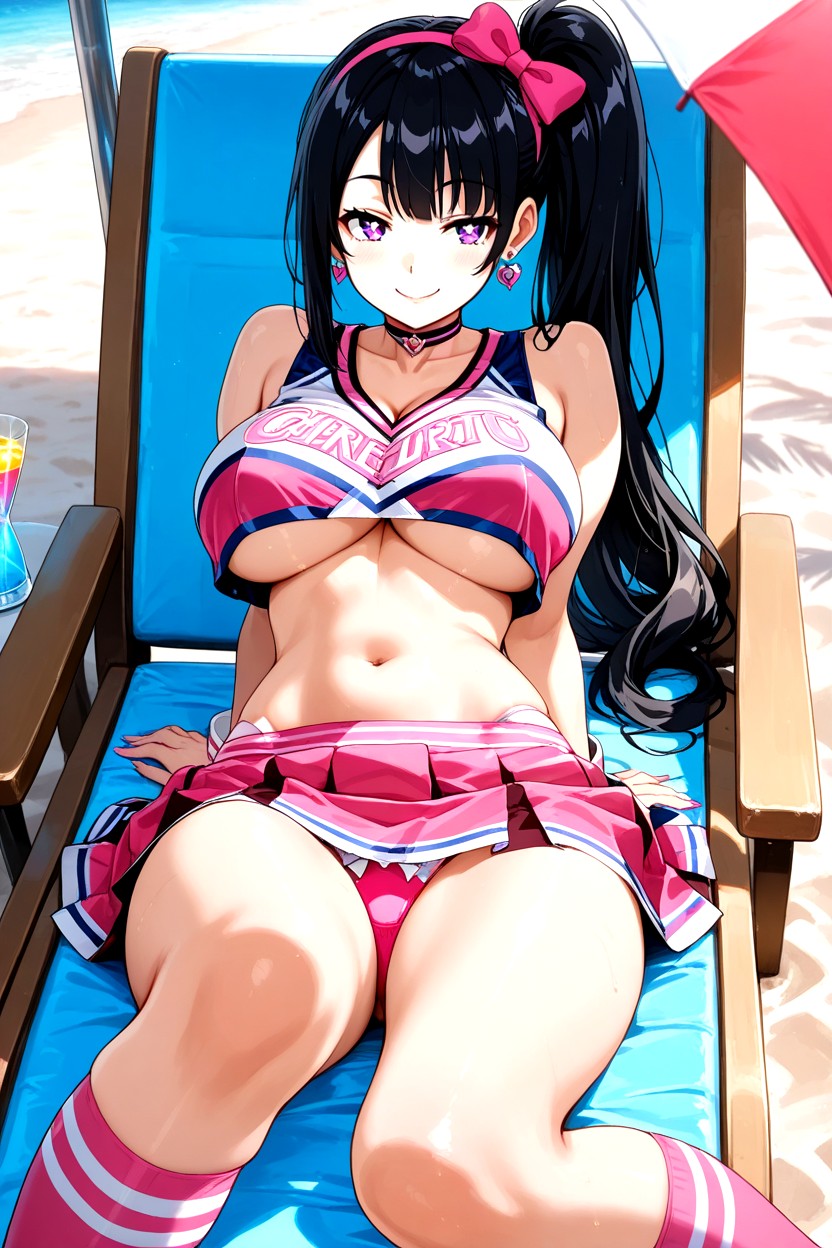 Neat Hairstyle, Black Hair, Detailed Face Hentai AI Porn