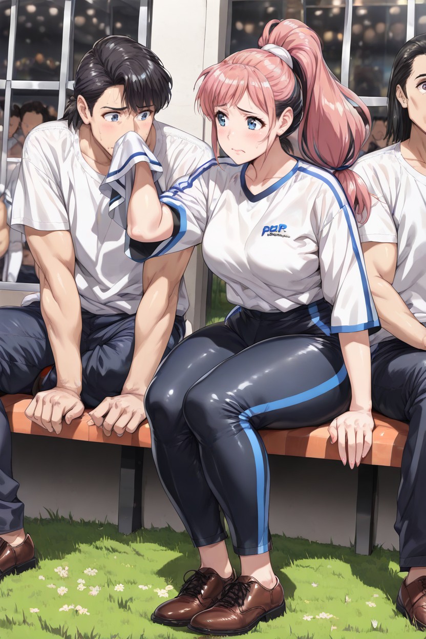 Only And, Wearing Dark Blue Pants, Worried About Hentai AI Porn