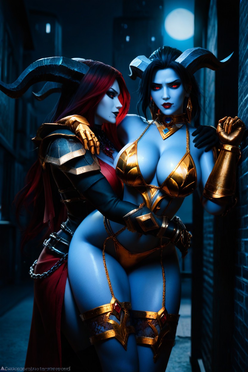 Crimson Lips, Femdom, Black Hair Hentai AI Porn