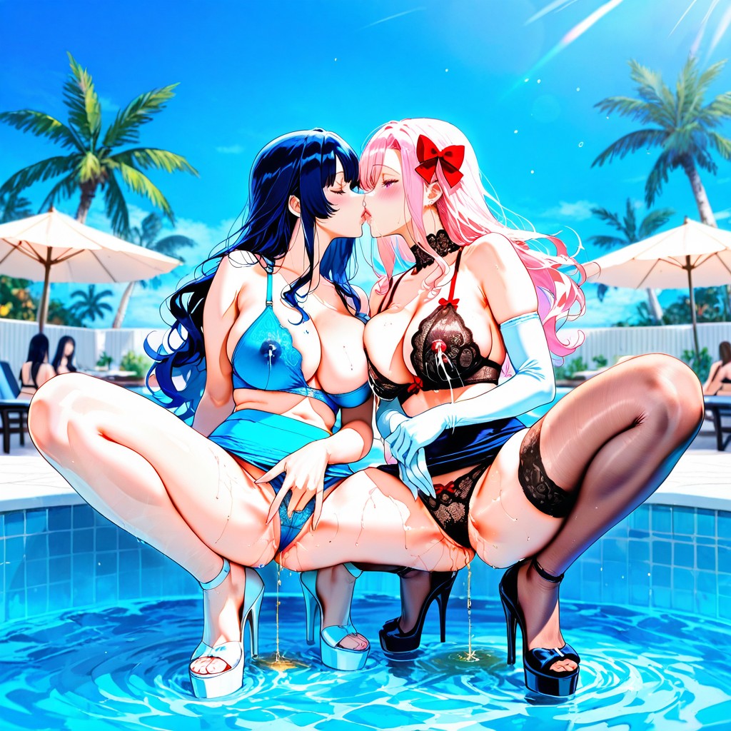 Graceful Proportions, Balanced Silhouette, Swim Hentai AI Porn