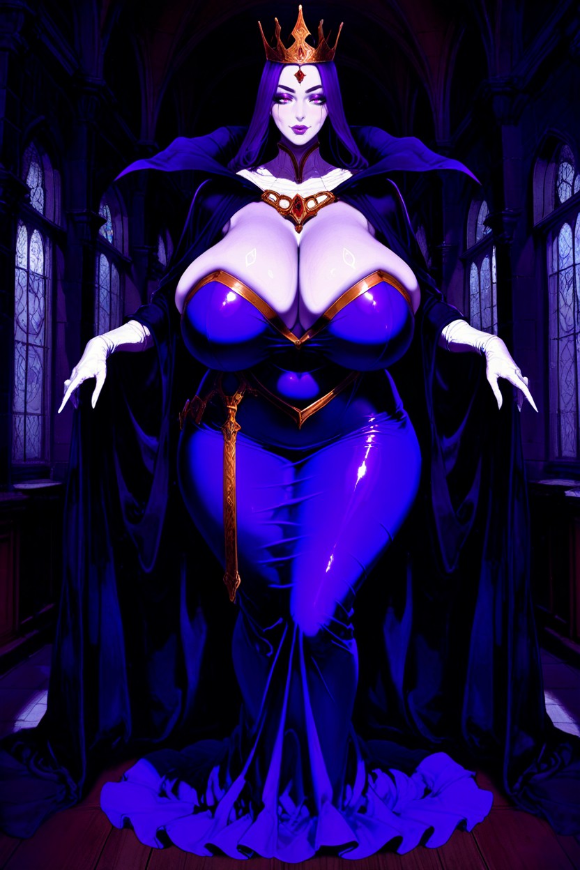 Purple Eyeshadow, Crown, Monster Fat Ass And Gigantic Booty Cheeks Hentai AI Porn