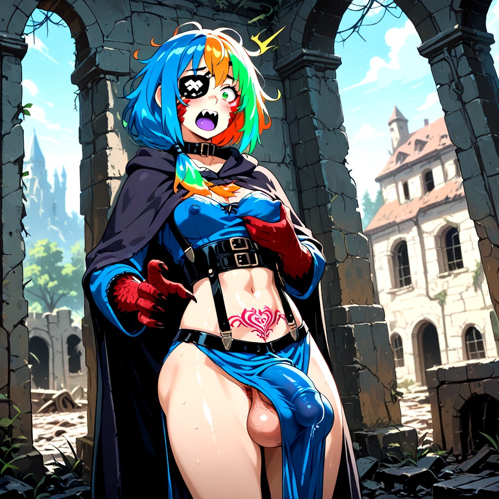 Pulling, Stomach Hair, Eye Patch Hentai AI Porn