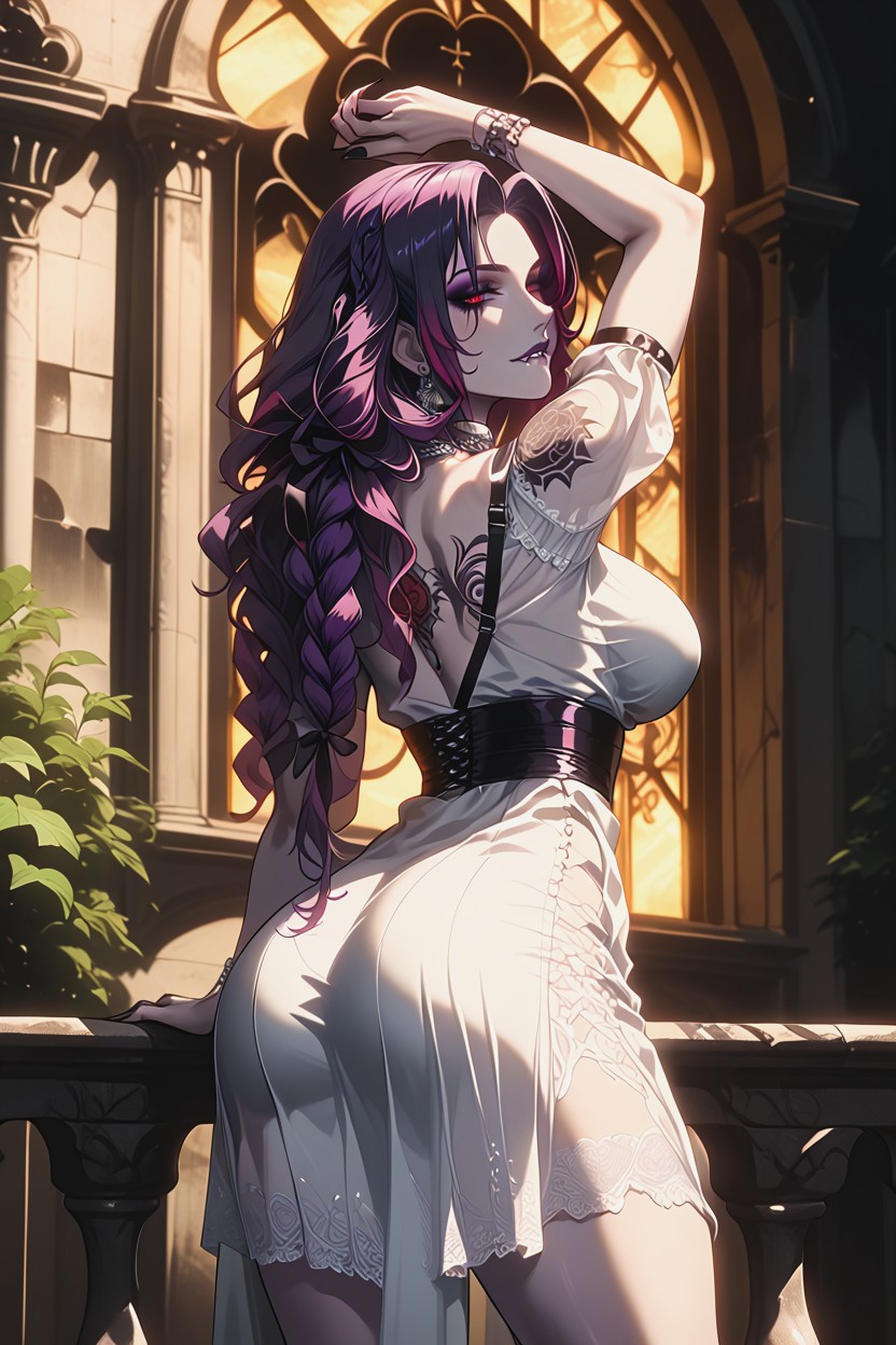 Tattoos, Nysha Vampire Woman, Other Holding A Black Rose Hentai AI Porn
