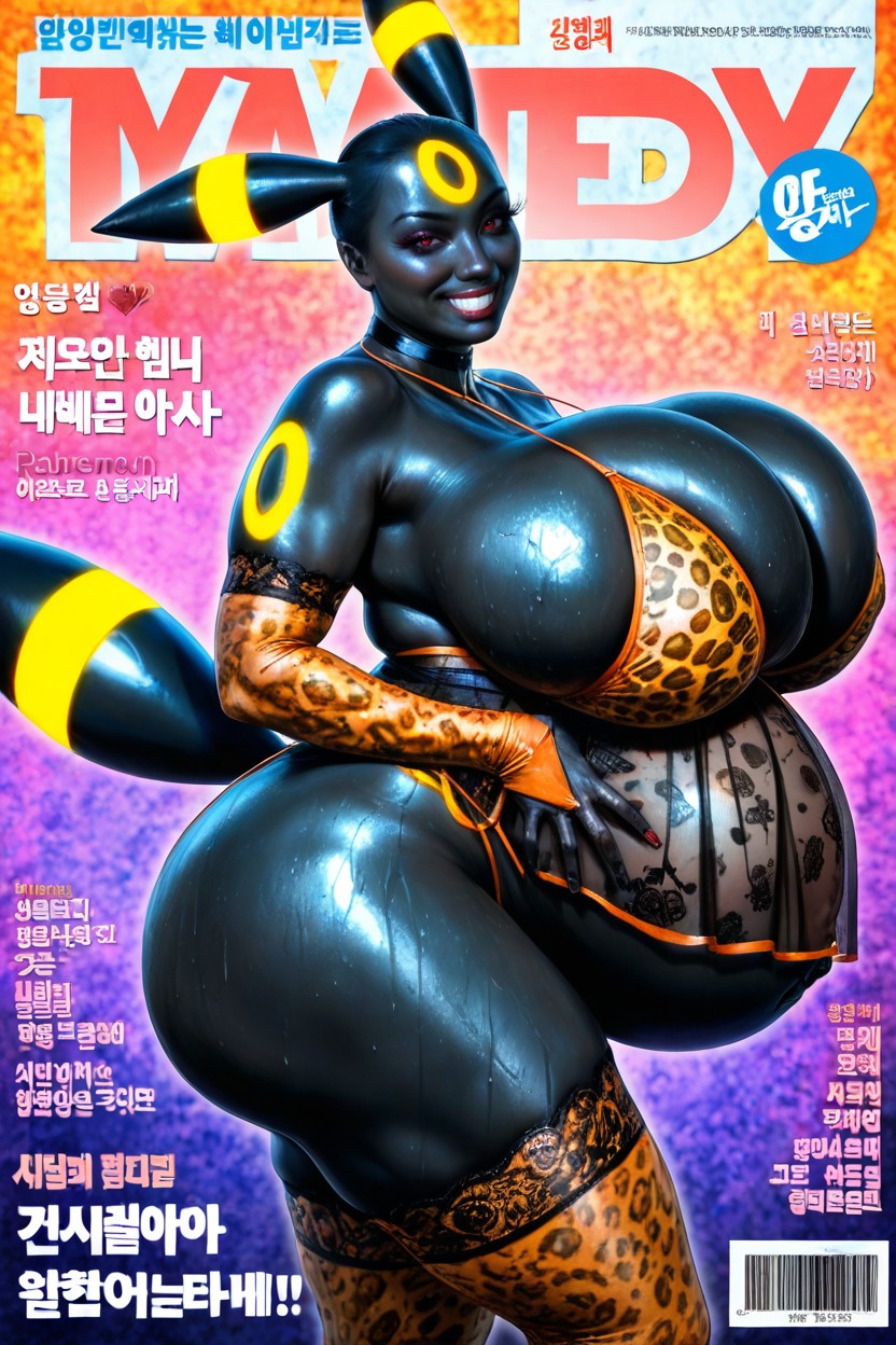Gigantic Perfect Boobs, See-through Clothes, Fashion Magazine Cover Hentai AI Porn