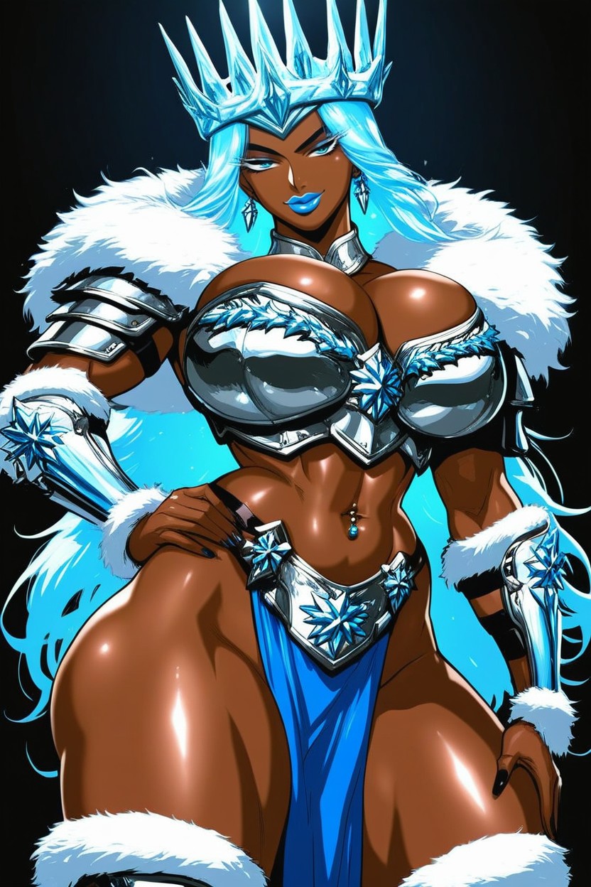 Thick Thighs, On Hand On Hips, Wide Doe Eyes Hentai AI Porn