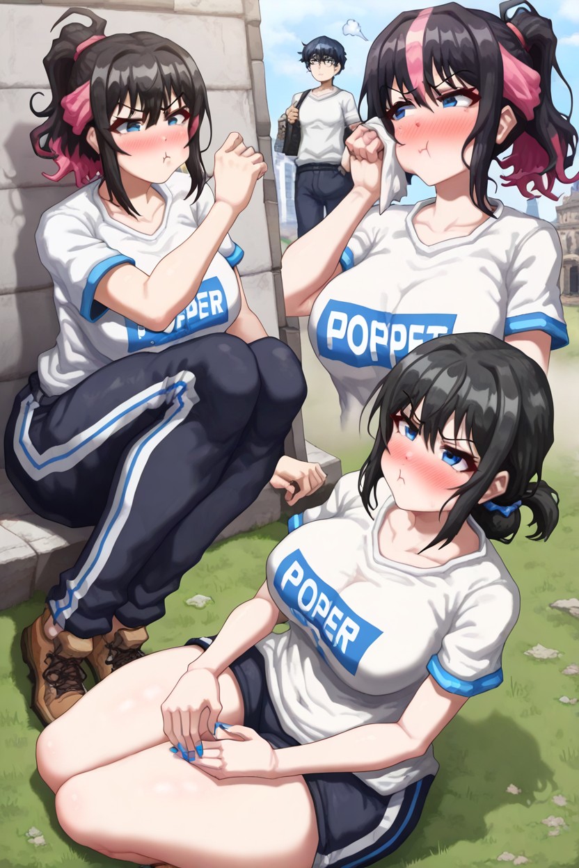 Pouting Face, In The Corner, 2 People Hentai AI Porn