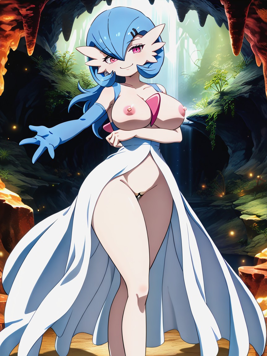 Legs, Blue Hair, Rounded Ass Hentai AI Porn