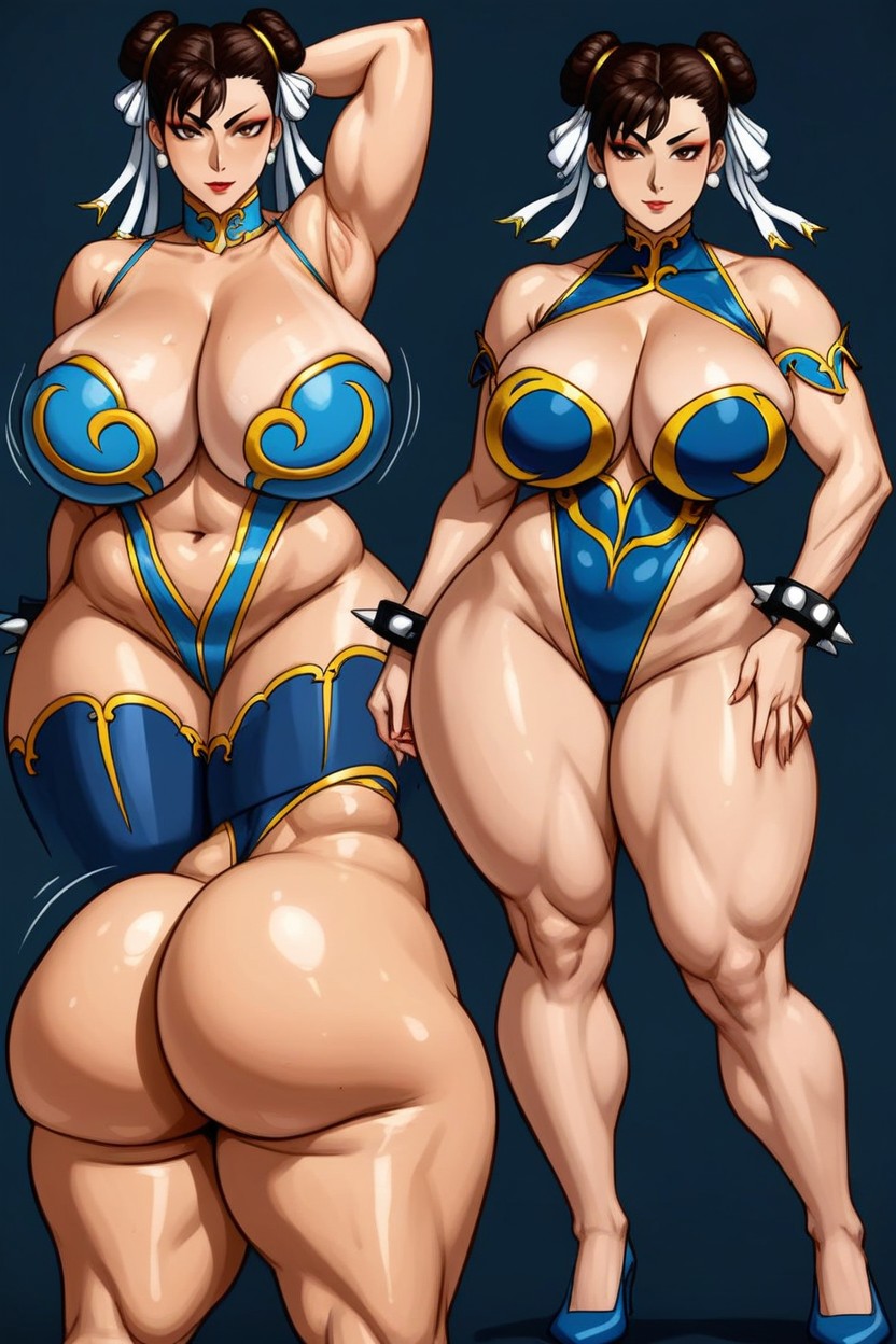 Disproportionately Massive Tits, Thick Legs, Soft And Jiggly Tits Hentai AI Porn