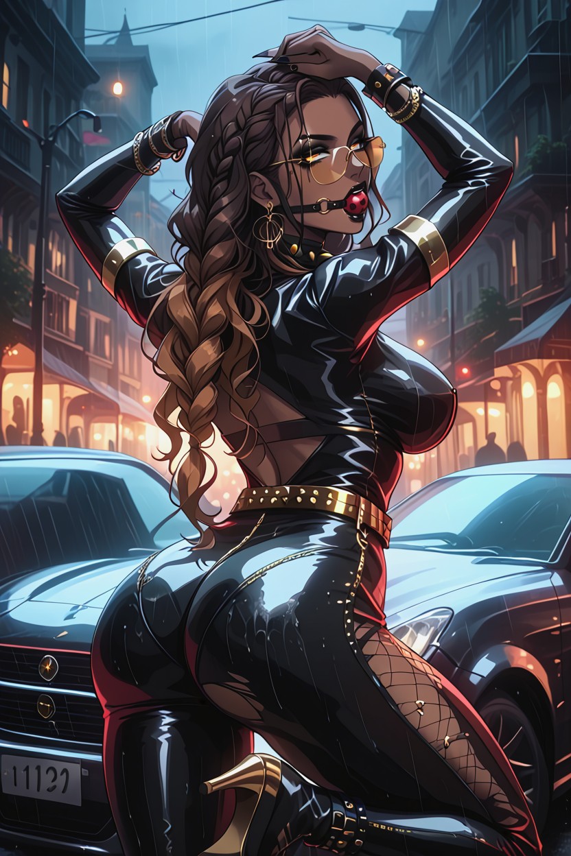 Brown Skin, Large Breasts, Black Nails Hentai AI Porn