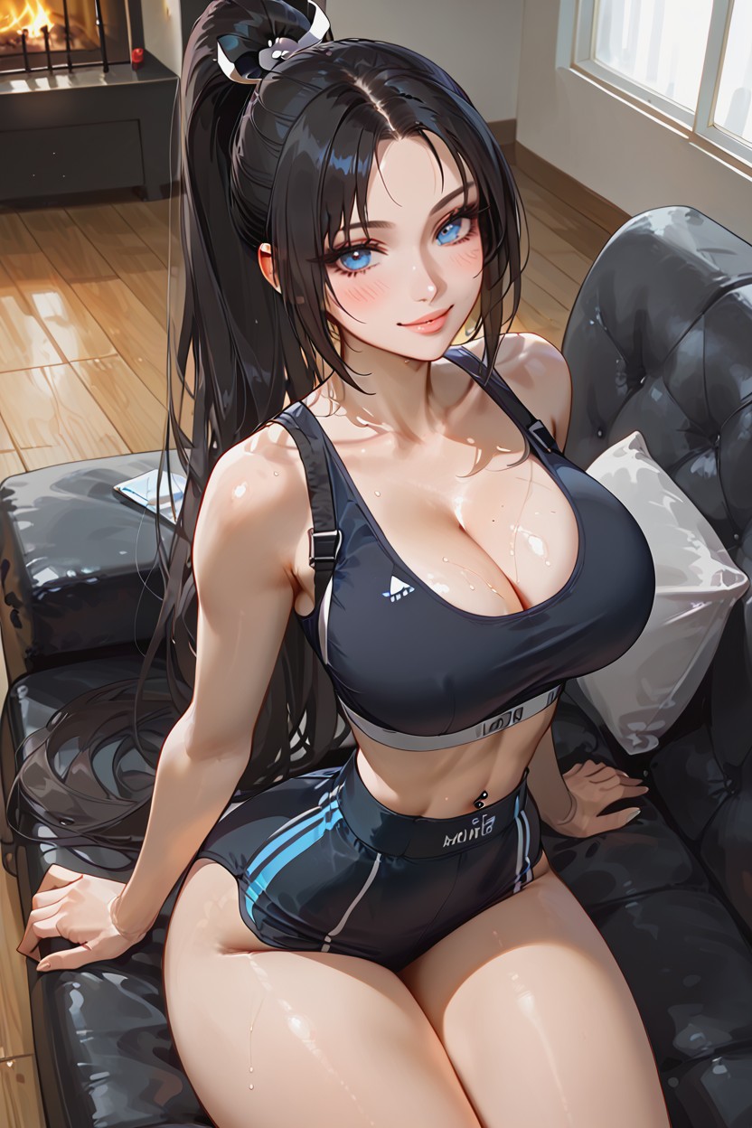 Cute, Bubble Butt, Contoured Stomach Hentai AI Porn