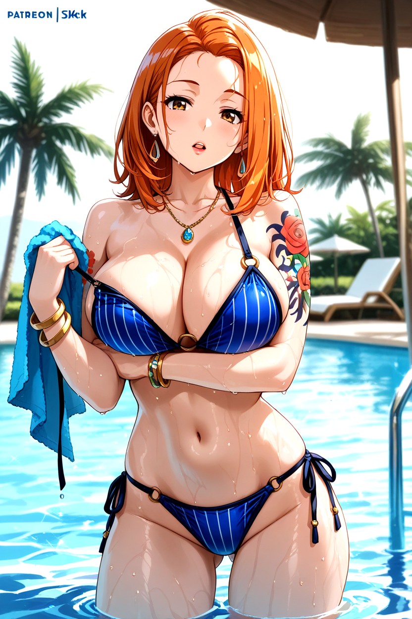 Medium Hair, Gold Bracelet, Cowboy Shot Hentai AI Porn