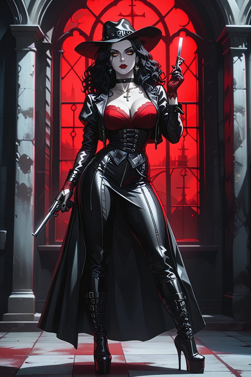 Full Body, A Outlaw With Cascading, Victorian Hentai AI Porn