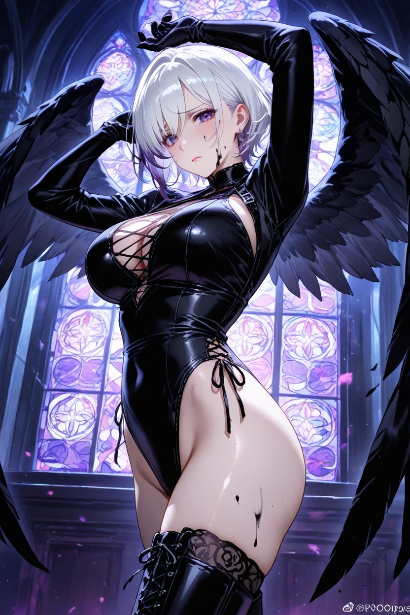 No Halo, Form Fitting, Laces Hentai AI Porn