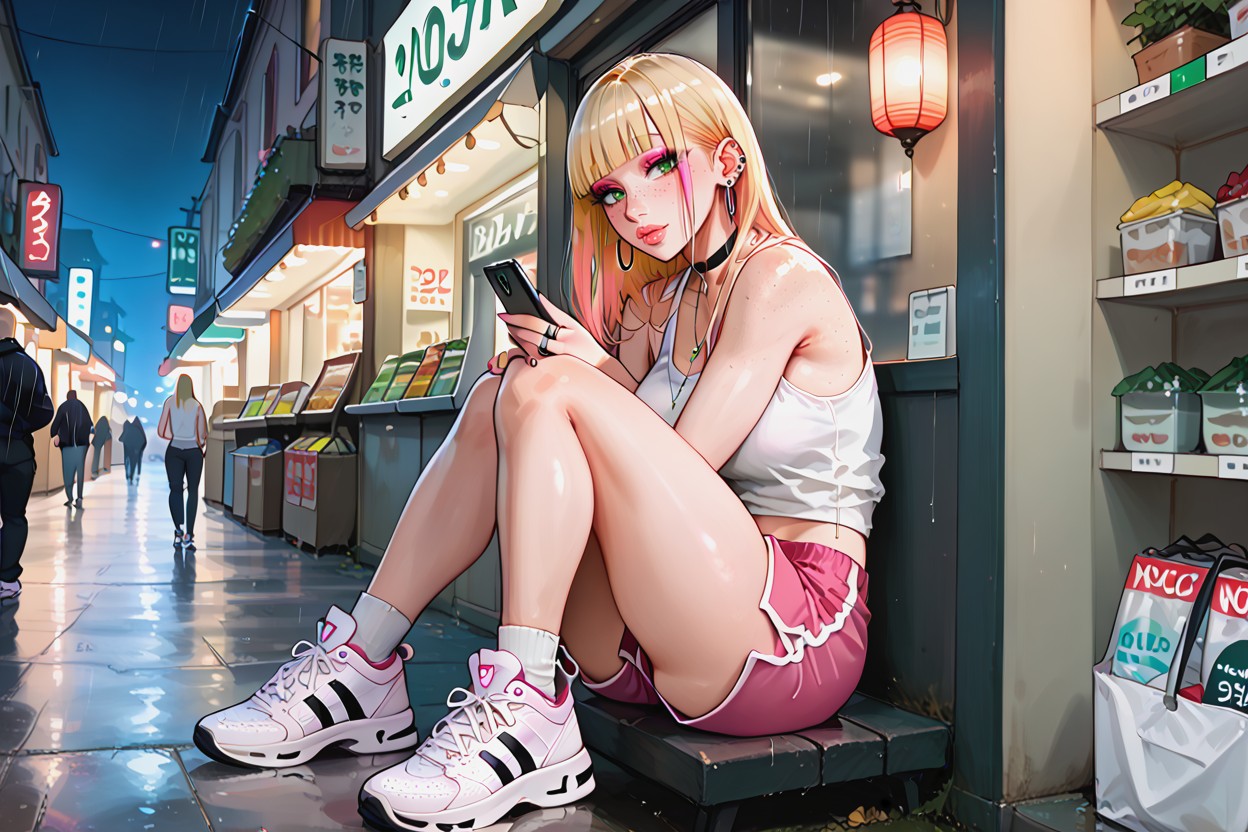 Perfect Body, Detailed, Raining Hentai AI Porn