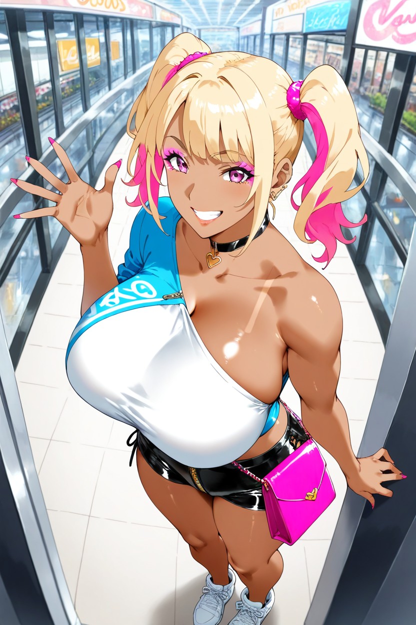 Huge Breast, Pink Inner Hair, Happy Hentai AI Porn