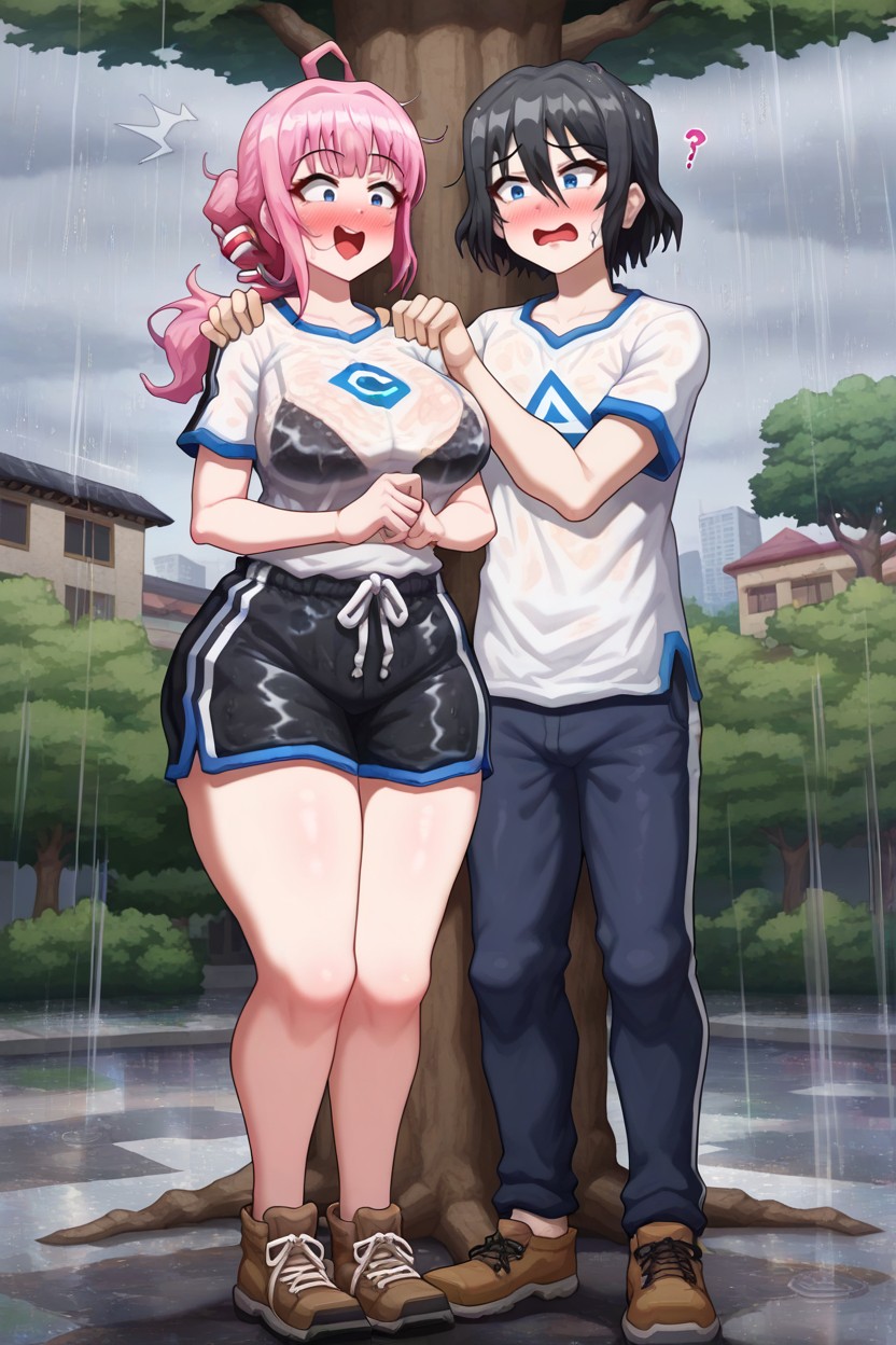 In The Afternoon, Hair Tied In A Ponytail, Mouth Open Hentai AI Porn