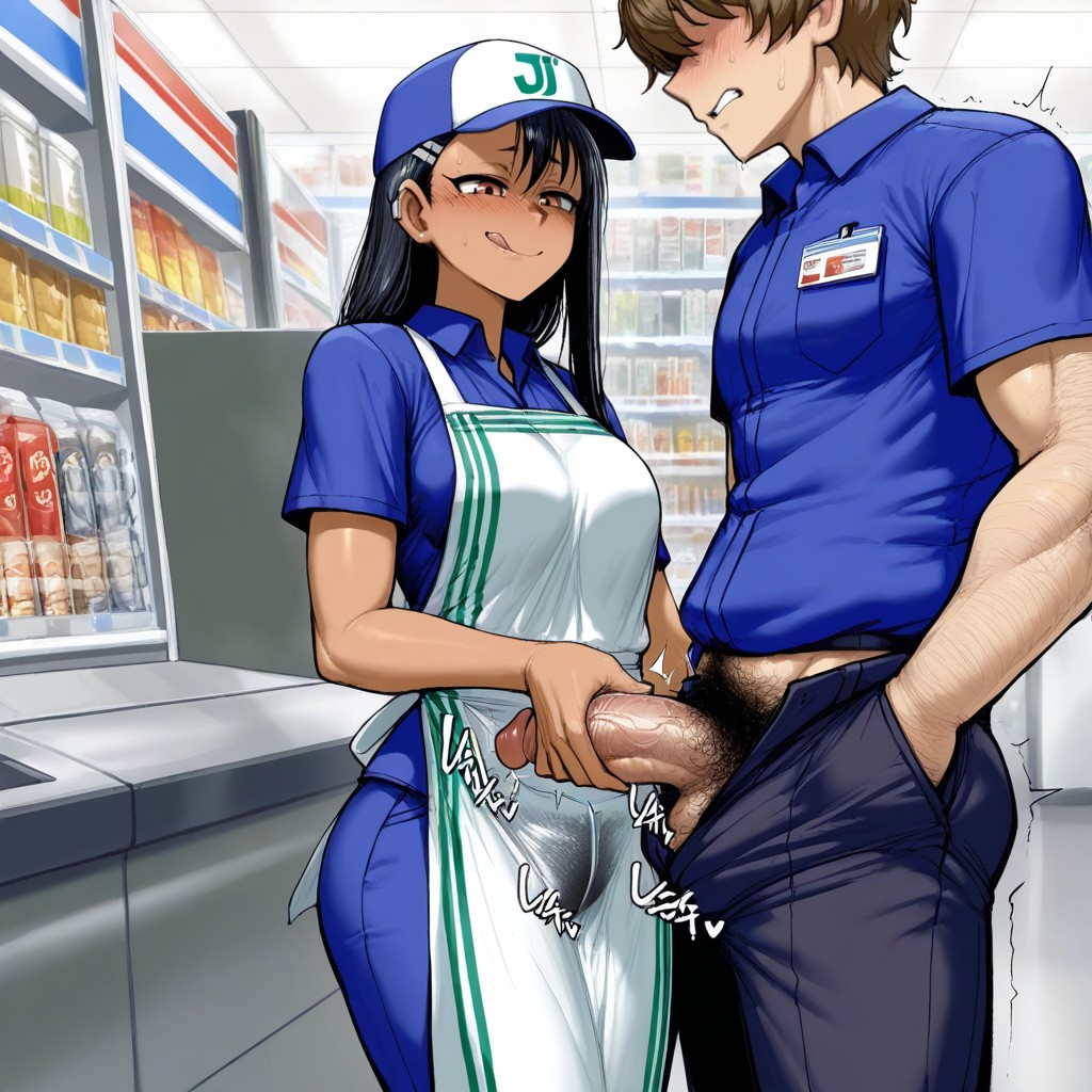Excessively Hairy Crotch, Convenience Store, In Convenience Store Hentai AI Porn