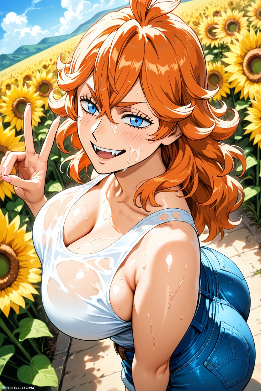 Outside, Blue Eyes, Top Down Hentai AI Porn