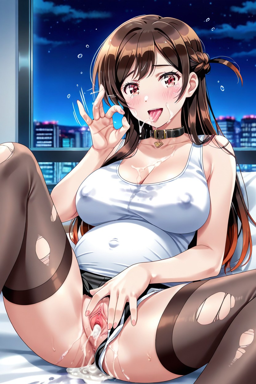 25+, Seductive Boobs, Collar Hentai AI Porn