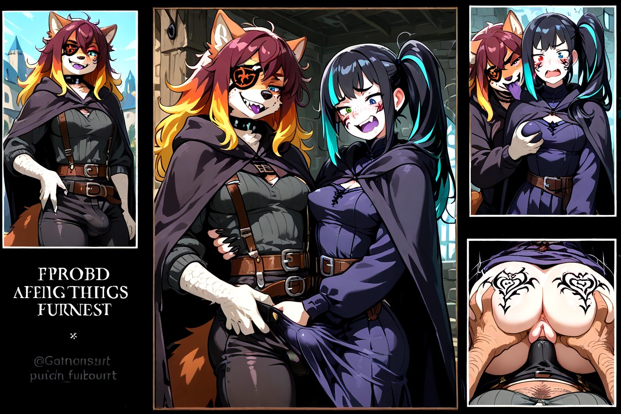 Drooling, Futanari, Hairy Limbs Hentai AI Porn