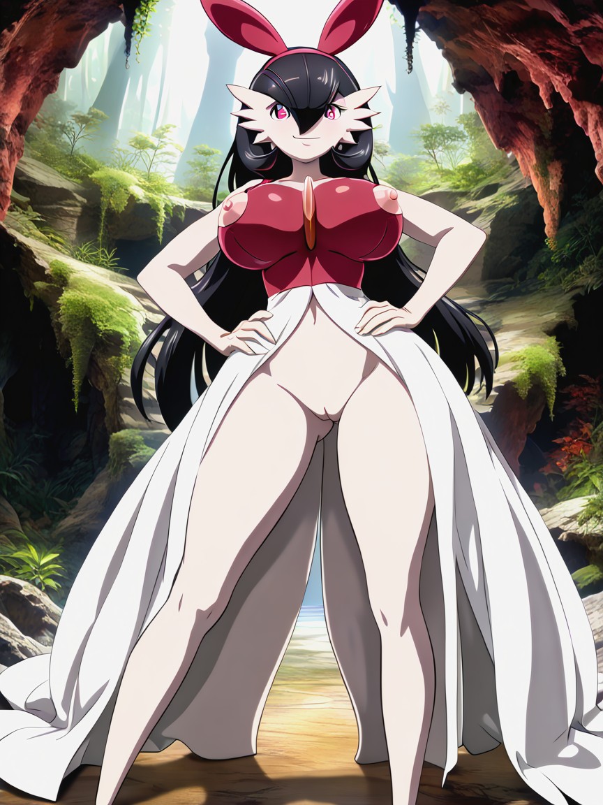 Hands On Hip, Uncovered Hands, Perky Nipples Hentai AI Porn