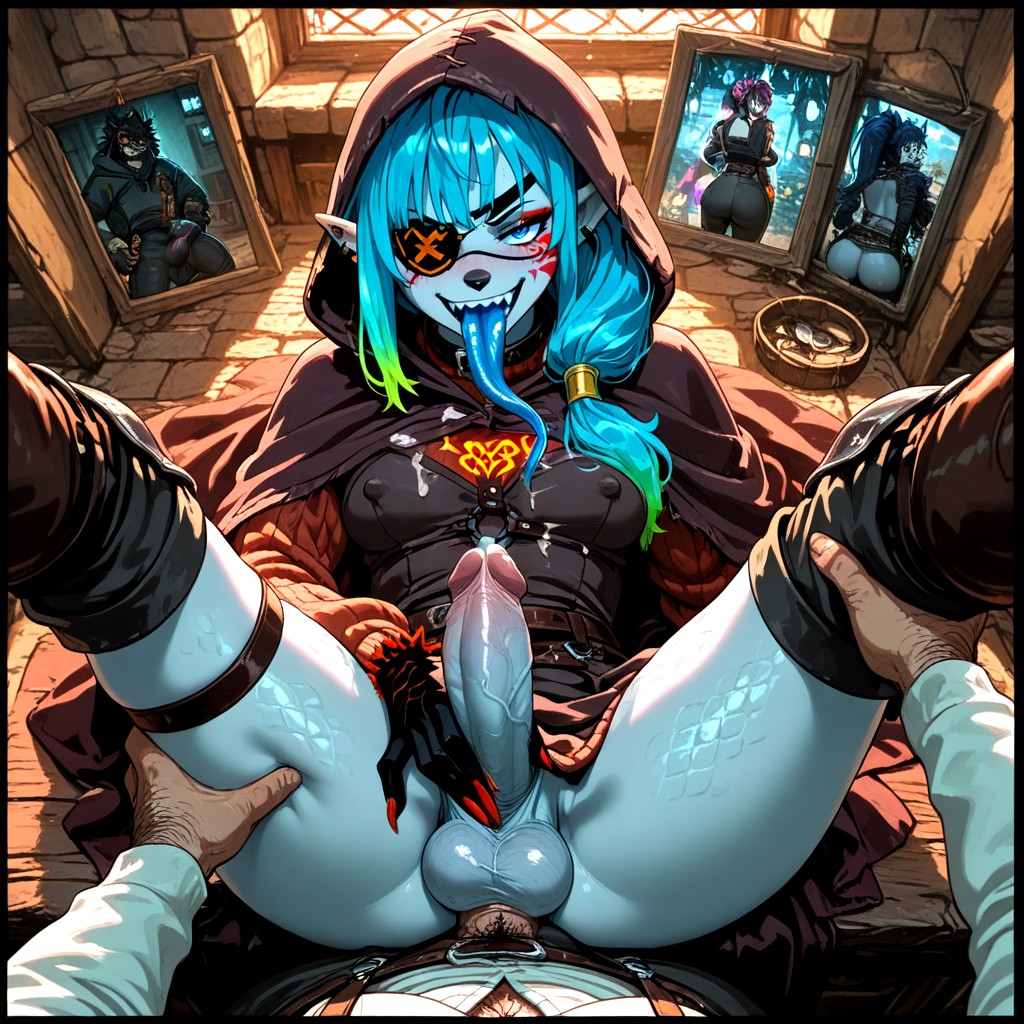 Groping, Hoodie, Belts Hentai IA