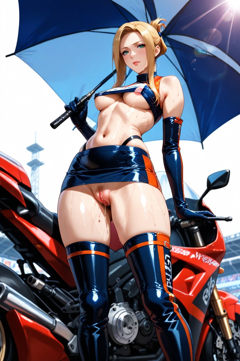 Love Juice, Wet Pussy, Beside Motorcycle Hentai AI Porn