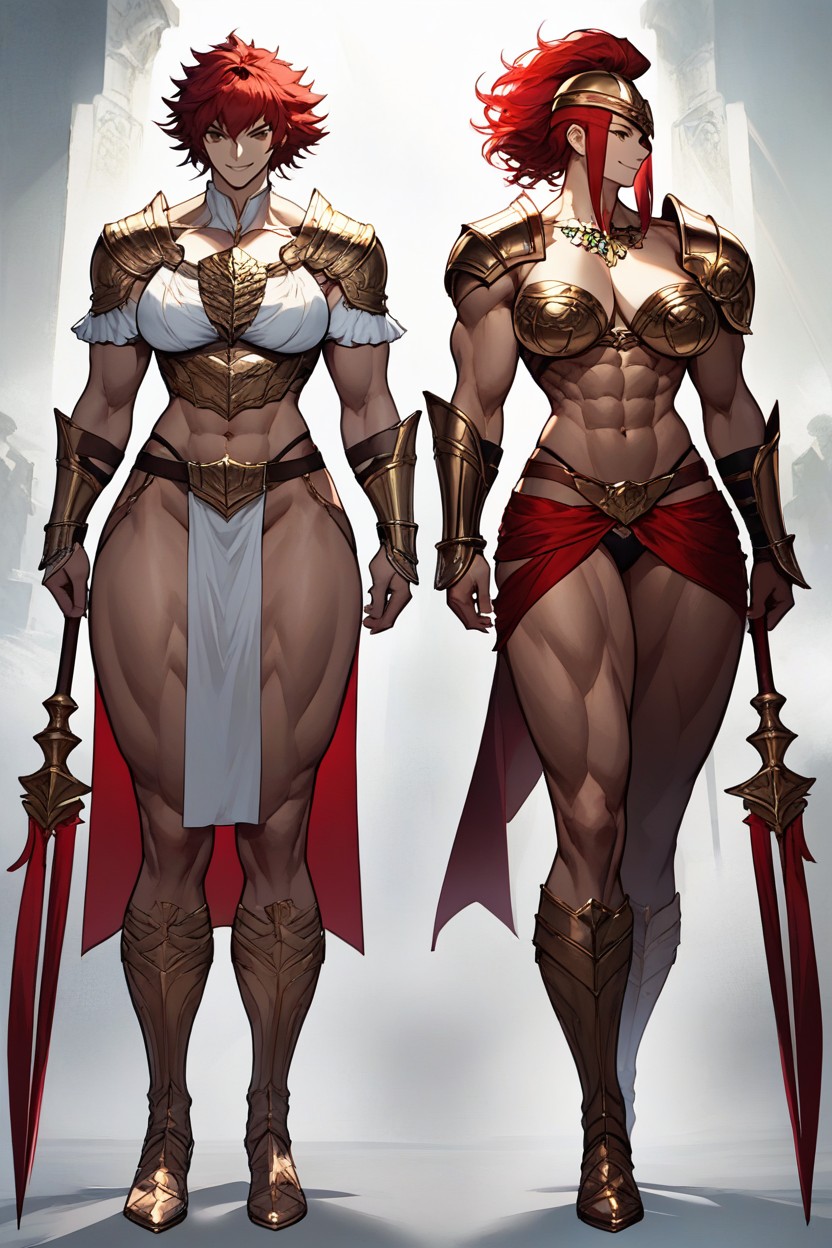 自然な胸, Dynamic But Controlled Pose, Exaggerated Proportions Emphasizing Her Immense Strength And Statuesque Beauty ヘンタイAIポルノ