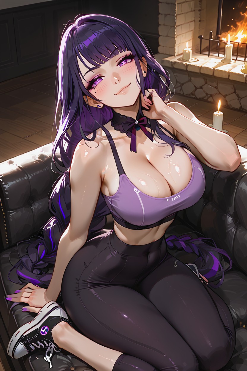 Extremely Seductive Look, Hourglass Body Type, Posing Hentai IA pornografia