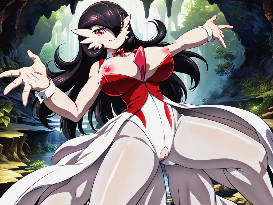 Plain Hands, Mouth Exposed, Looking At Viewer Hentai AI Porn