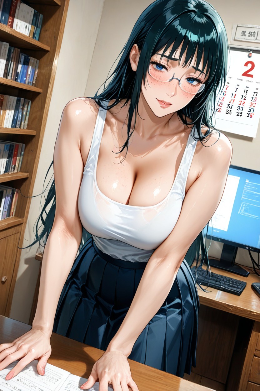 Beautiful, Extremely Blush, Sala De Estudio Hentai IA