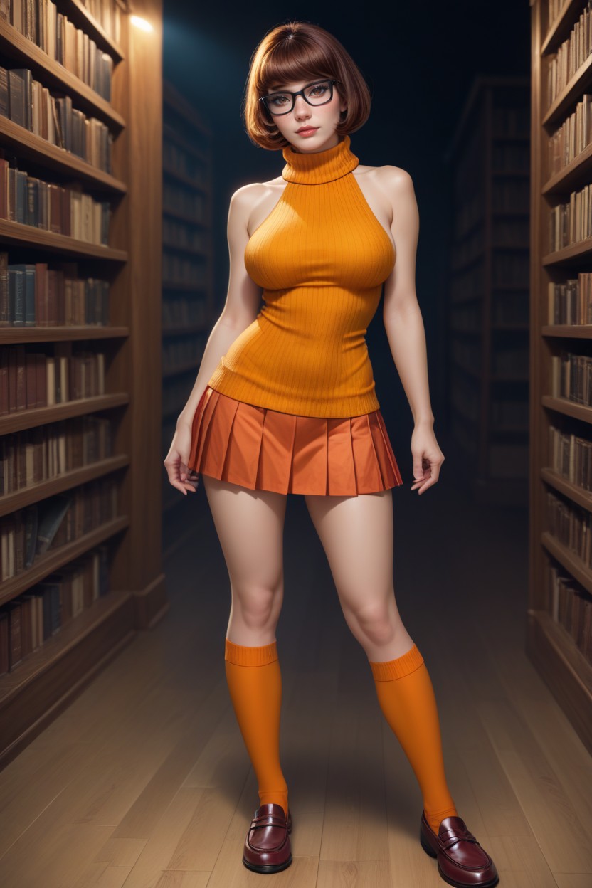 Dynamic Pose, Scooby Doo, Medium Breast Hentai AI Porn