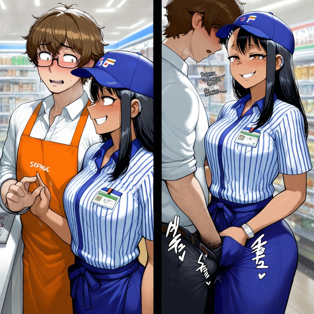Full Comic Story, Convenience Store, Multiple Panels Hentai AI Porn
