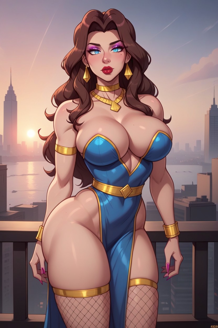 Pauline From Donkey Kong, Dramatic Rim Lighting, Labios Carnosos Hentai IA