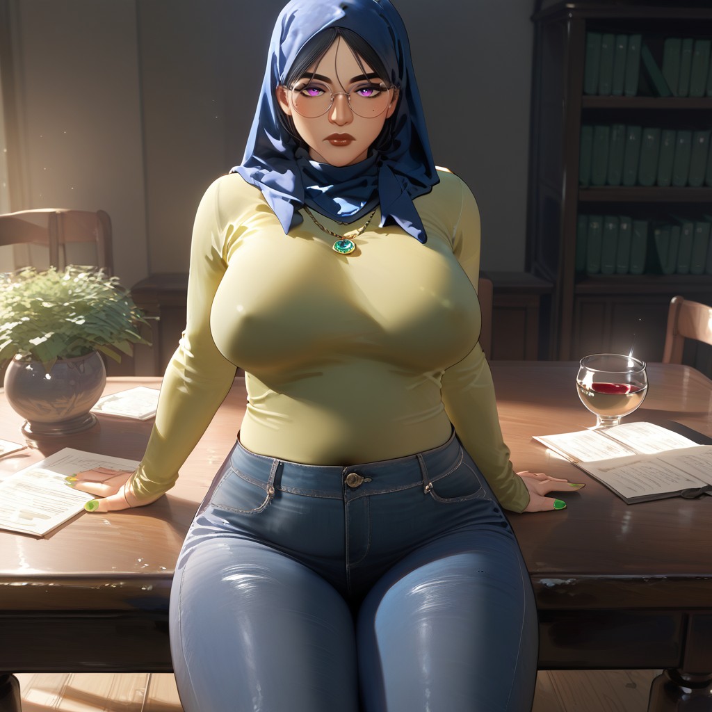 Looking At Viewer, Arab, 1 Person Hentai AI Porn