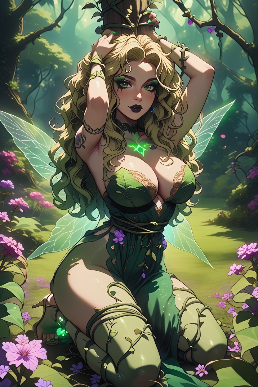 Very, One Arm, Green Eyes Hentai AI Porn
