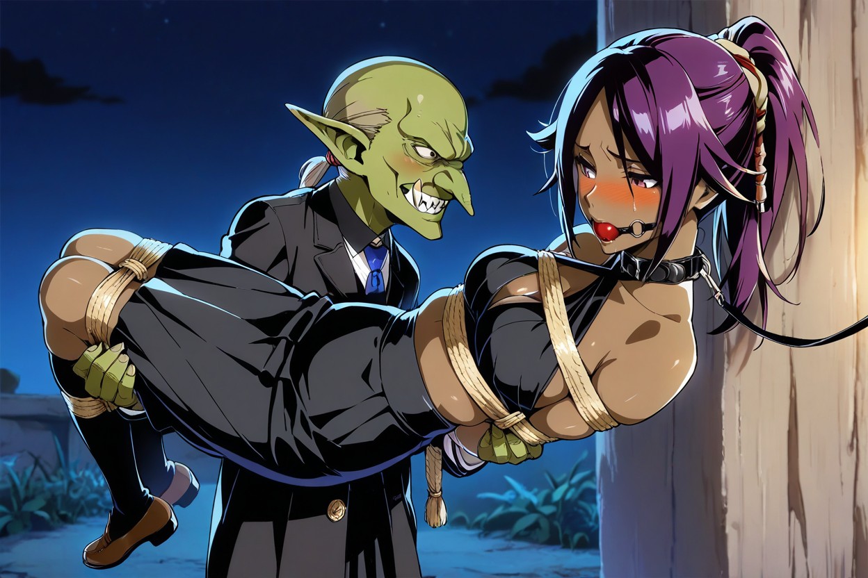 With Goblin, Night, Female Dark Skin Hentai AI Porn